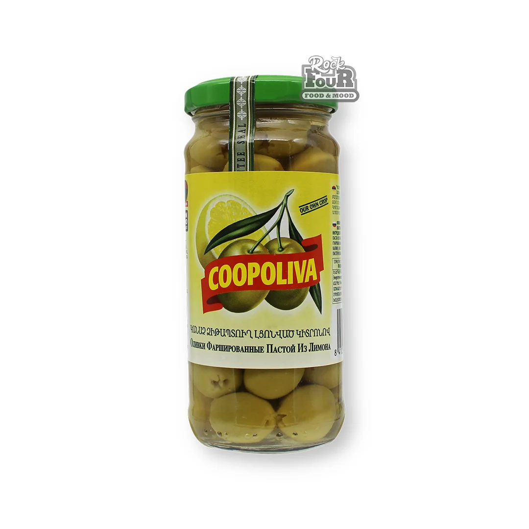 Green olives "Coopoliva" stuffed with lemon paste 235g
